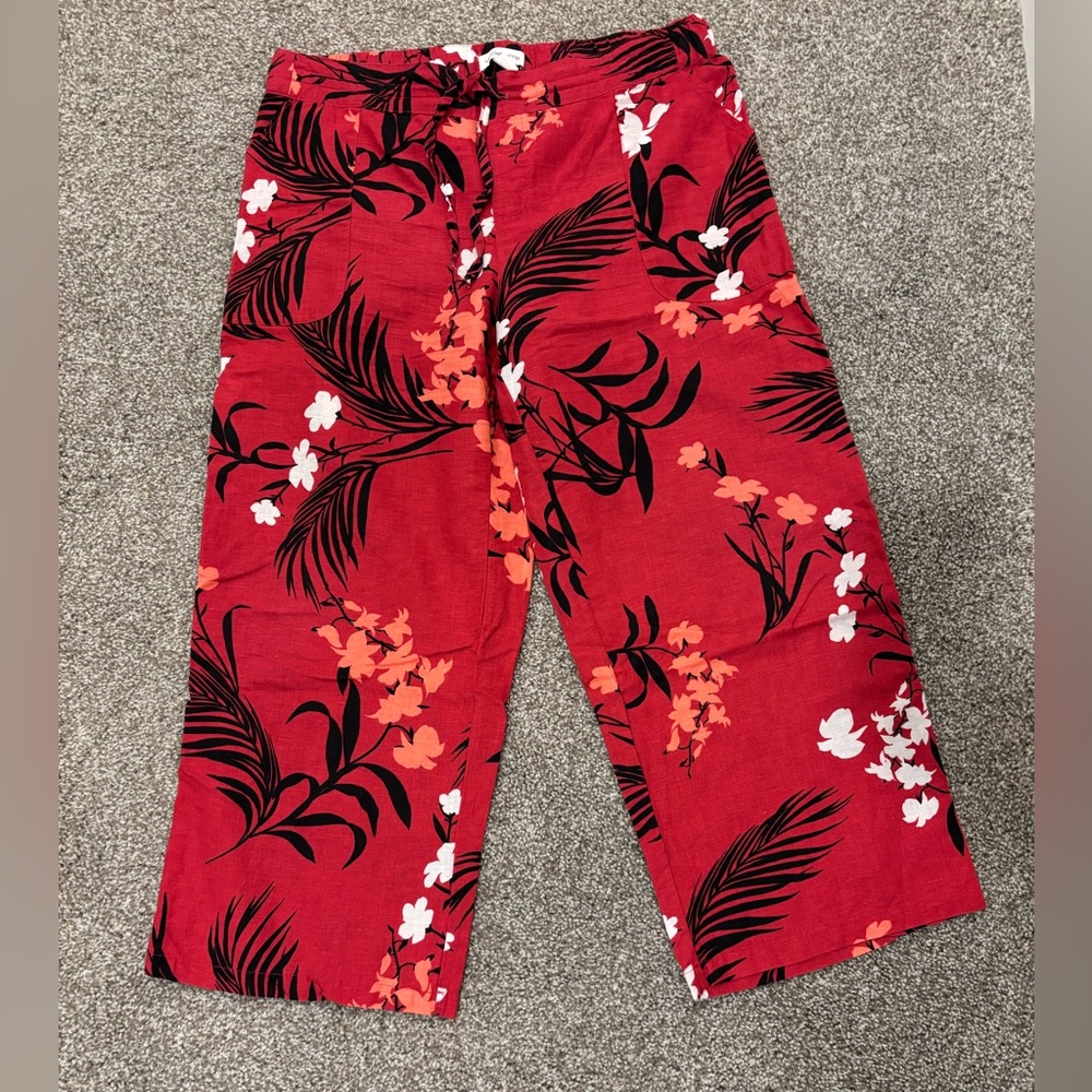 Liz Claiborne linen flowy pants